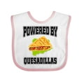 thumbnail image 1 of Inktastic Powered by Quesadillas Boys or Girls Baby Bib, 1 of 4