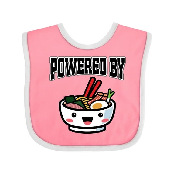 Inktastic Powered by Ramen Cute Noodles Boys or Girls Baby Bib