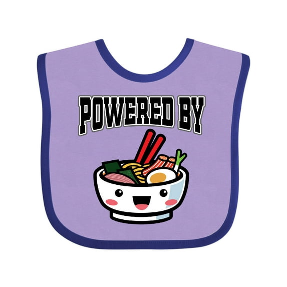 Inktastic Powered by Ramen Cute Noodles Boys or Girls Baby Bib