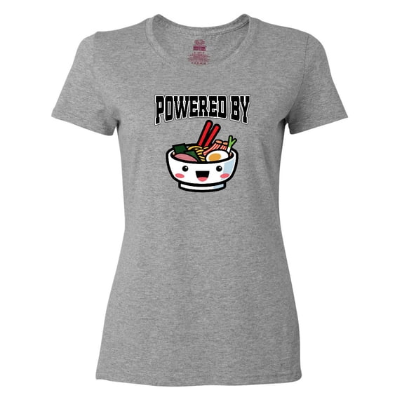 Inktastic Powered by Ramen Cute Noodles Women's T-Shirt