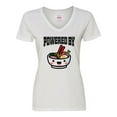 thumbnail image 1 of Inktastic Powered by Ramen Cute Noodles Women's V-Neck T-Shirt, 1 of 5