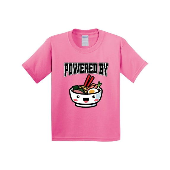 Inktastic Powered by Ramen Cute Noodles Youth T-Shirt