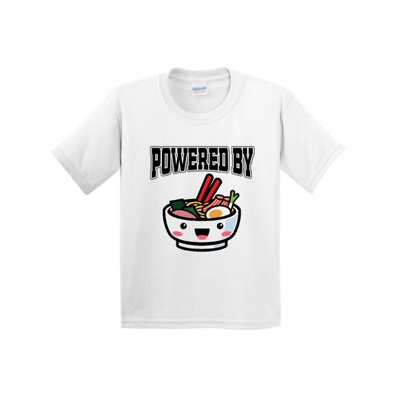Inktastic Powered by Ramen Cute Noodles Youth T-Shirt