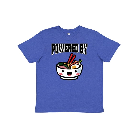 Inktastic Powered by Ramen Cute Noodles Youth T-Shirt