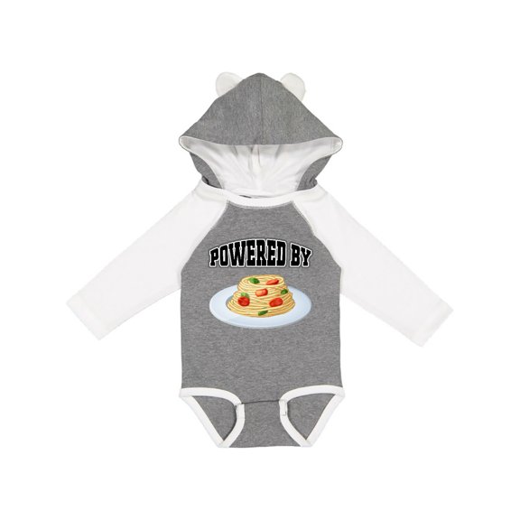 Inktastic Powered by Spaghetti Boys or Girls Long Sleeve Baby Bodysuit