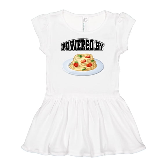 Inktastic Powered by Spaghetti Girls Baby Dress