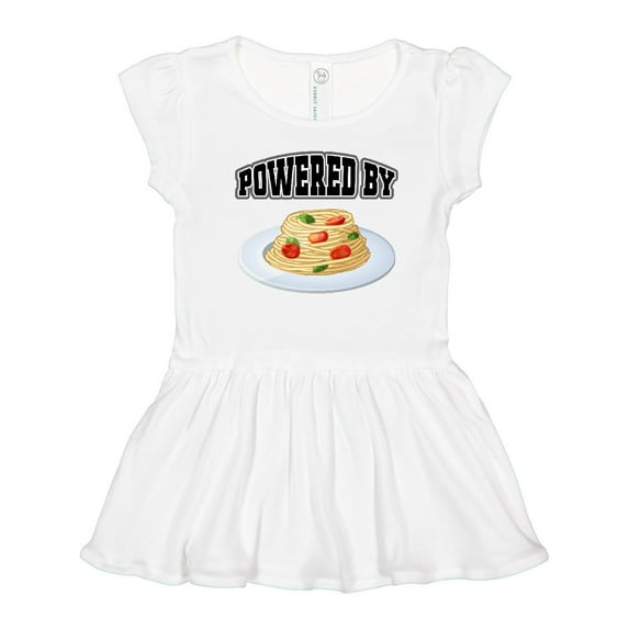 Inktastic Powered by Spaghetti Girls Toddler Dress