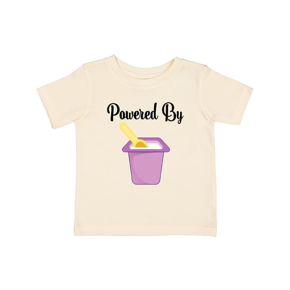 Inktastic Powered by Yogurt Girls Baby T-Shirt