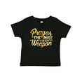 thumbnail image 1 of Inktastic Prayer Power Gold Boys or Girls Baby T-Shirt, 1 of 5