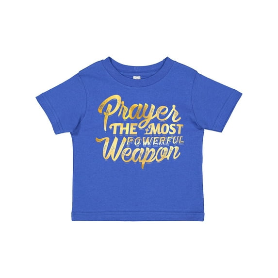 Inktastic Prayer Power Gold Boys or Girls Toddler T-Shirt