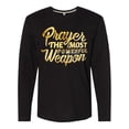 thumbnail image 1 of Inktastic Prayer Power Gold Long Sleeve T-Shirt, 1 of 5