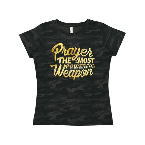 Inktastic Prayer Power Gold Women's T-Shirt