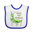 thumbnail image 1 of Inktastic Praying Mantis- Clearly Up to Something Boys or Girls Baby Bib, 1 of 4