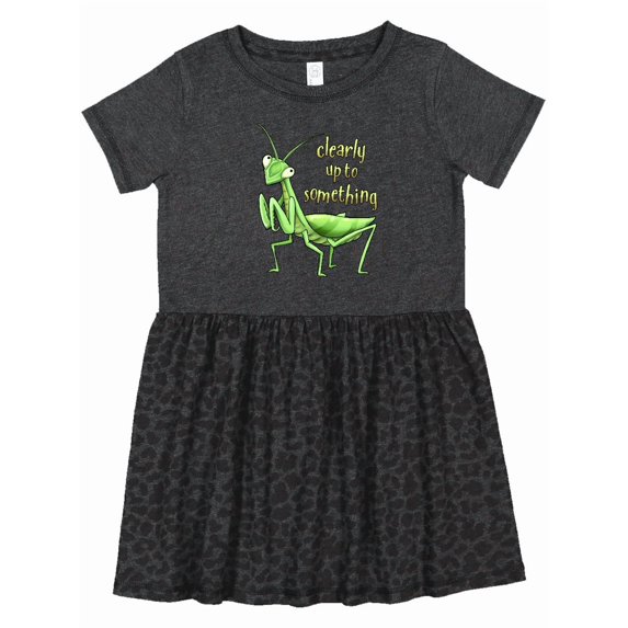 Inktastic Praying Mantis Clearly Up to Something Girls Toddler Dress