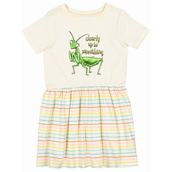 Inktastic Praying Mantis Clearly Up to Something Girls Toddler Dress
