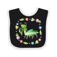 thumbnail image 1 of Inktastic Praying Mantis with Flowers and Leaves Boys or Girls Baby Bib, 1 of 4