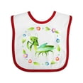 thumbnail image 1 of Inktastic Praying Mantis with Flowers and Leaves Boys or Girls Baby Bib, 1 of 4
