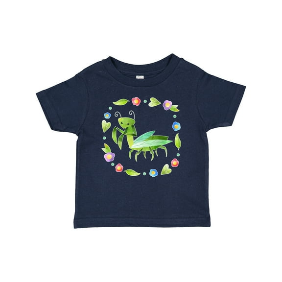 Inktastic Praying Mantis with Flowers and Leaves Boys or Girls Baby T-Shirt