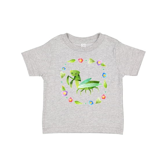 Inktastic Praying Mantis with Flowers and Leaves Boys or Girls Baby T-Shirt