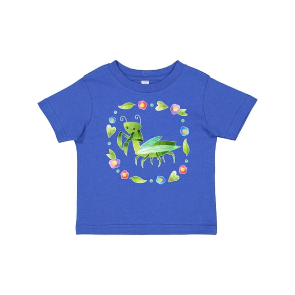Inktastic Praying Mantis with Flowers and Leaves Boys or Girls Baby T-Shirt