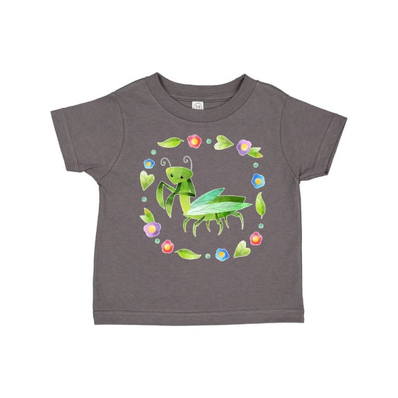 Inktastic Praying Mantis with Flowers and Leaves Boys or Girls Toddler T-Shirt