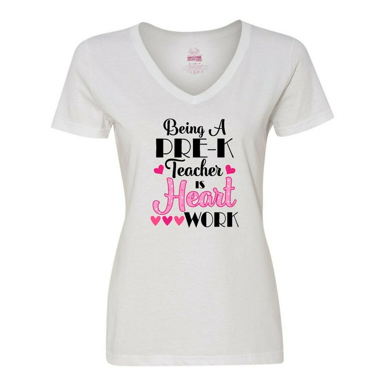 Inktastic Pre K Teacher Preschool Gifts Women's V-Neck T-Shirt