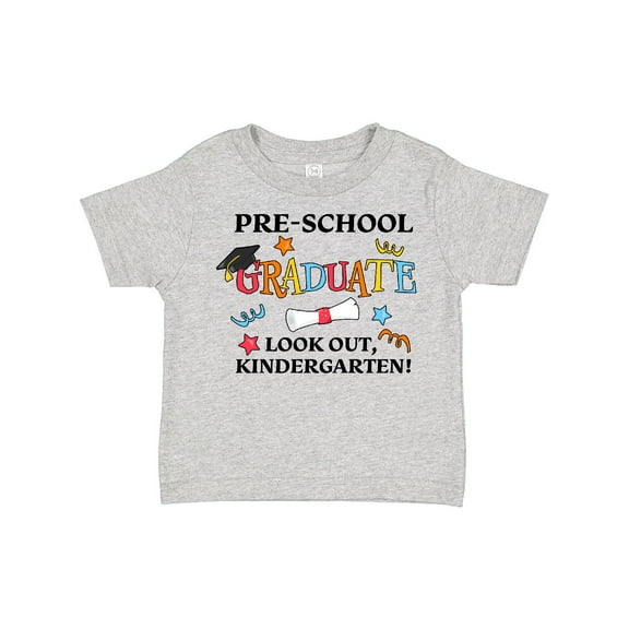 Inktastic Pre-School Graduate Look Out, Kindergarten Boys or Girls Toddler T-Shirt