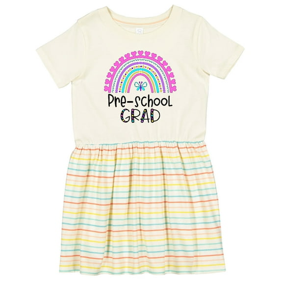 Inktastic Pre-school Grad Graduation Rainbow Girls Toddler Dress
