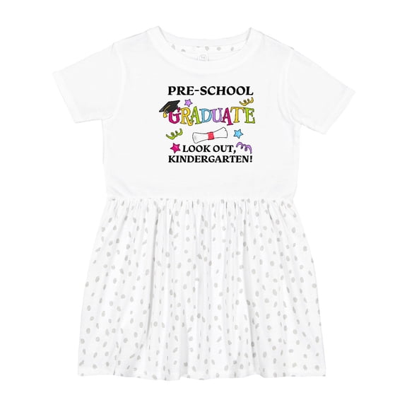 Inktastic Pre-school Graduate Look Out, Kindergarten Girls Toddler Dress
