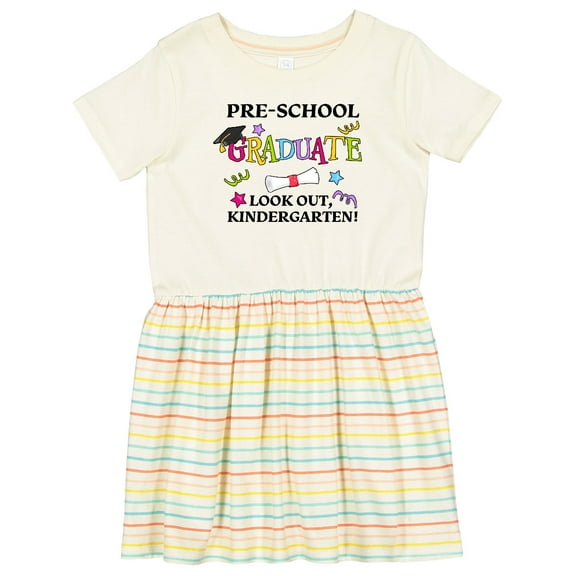 Inktastic Pre-school Graduate Look Out, Kindergarten Girls Toddler Dress