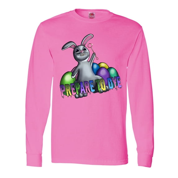 Inktastic Prepare to Dye Easter Bunny Long Sleeve T-Shirt