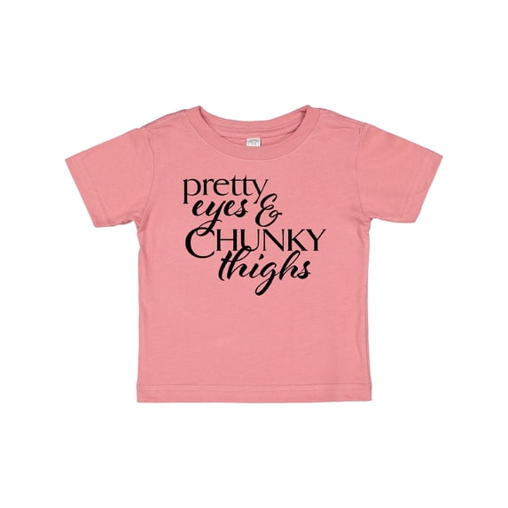 Inktastic Pretty Eyes and Chunky Thighs Boys or Girls Baby T-Shirt