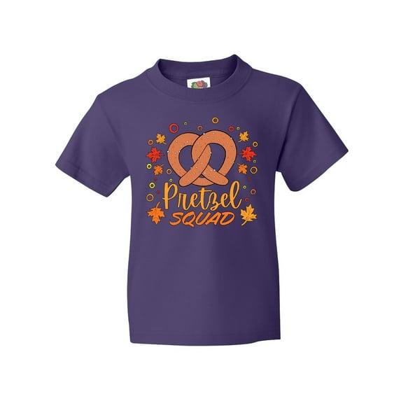 Inktastic Pretzel Squad Oktoberfest Design with Fall Leaves Youth T-Shirt