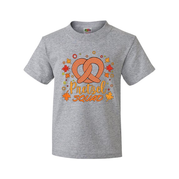 Inktastic Pretzel Squad Oktoberfest Design with Fall Leaves Youth T-Shirt