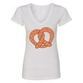 thumbnail image 1 of Inktastic Pretzel Women's V-Neck T-Shirt, 1 of 5