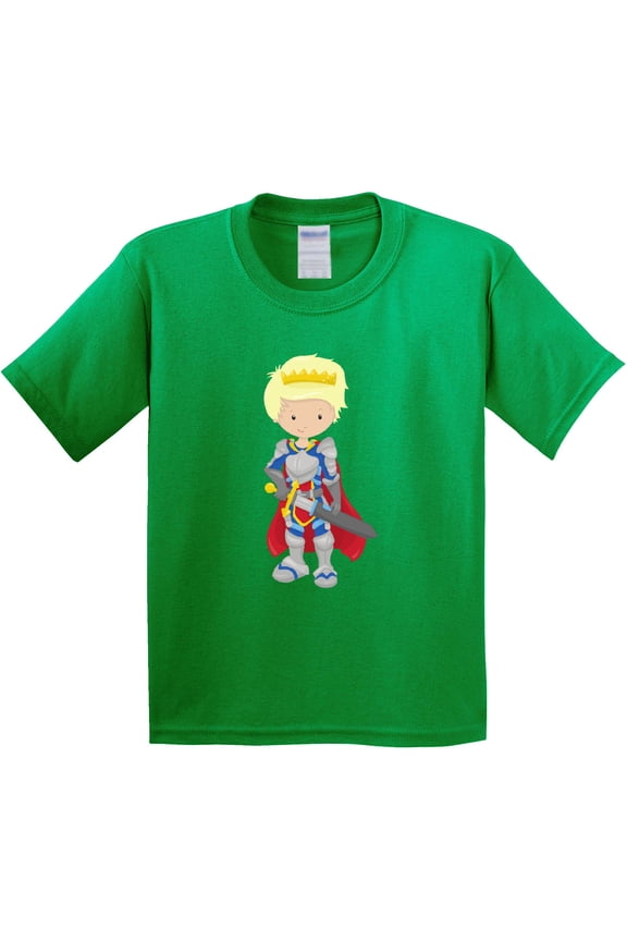 Prince, King, Knight, Sword, Crown, Blond Hair Youth T-Shirt