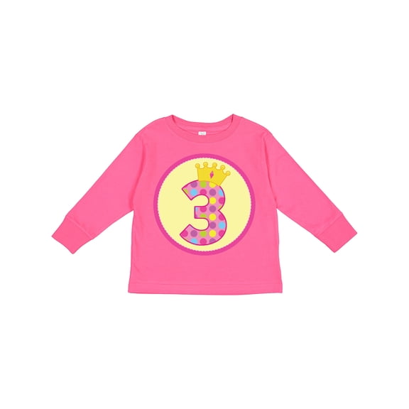 Inktastic Princess 3rd Birthday Girls Long Sleeve Toddler T-Shirt
