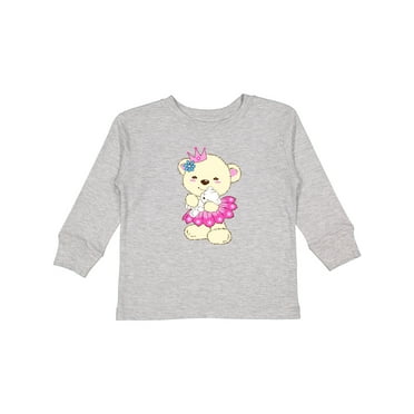 Inktastic Princess Bear Girls Long Sleeve Toddler T-Shirt