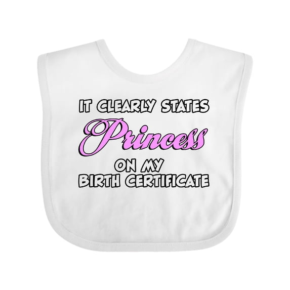 Inktastic Princess Girls Baby Bib