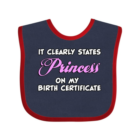Inktastic Princess Girls Baby Bib