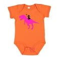 thumbnail image 1 of Inktastic Princess Riding Her T-rex Girls Baby Bodysuit, 1 of 5