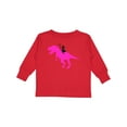 thumbnail image 1 of Inktastic Princess Riding Her T-rex Girls Long Sleeve Toddler T-Shirt, 1 of 5