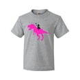 thumbnail image 1 of Inktastic Princess Riding Her T-Rex Youth T-Shirt, 1 of 5