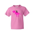 thumbnail image 1 of Inktastic Princess Riding Her T-Rex Youth T-Shirt, 1 of 5