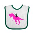 thumbnail image 1 of Inktastic Princess Riding Her T-rex Girls Baby Bib, 1 of 4