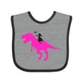 thumbnail image 1 of Inktastic Princess Riding Her T-rex Girls Baby Bib, 1 of 4