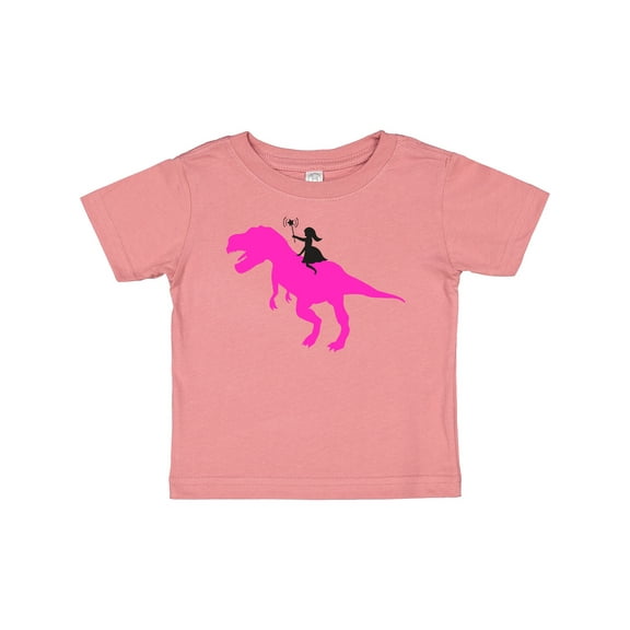 Inktastic Princess Riding Her T-rex Girls Baby T-Shirt