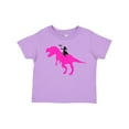 thumbnail image 1 of Inktastic Princess Riding Her T-rex Girls Toddler T-Shirt, 1 of 5