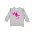 thumbnail image 1 of Inktastic Princess Riding Her T-rex Toddler Sweatshirt, 1 of 4