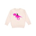 thumbnail image 1 of Inktastic Princess Riding Her T-rex Toddler Sweatshirt, 1 of 4